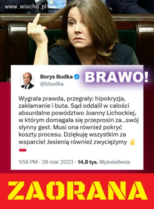 Lichocka się zesrała