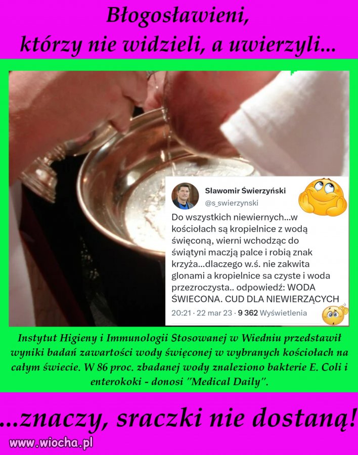 Bakterie kałowe są niewidoczne.