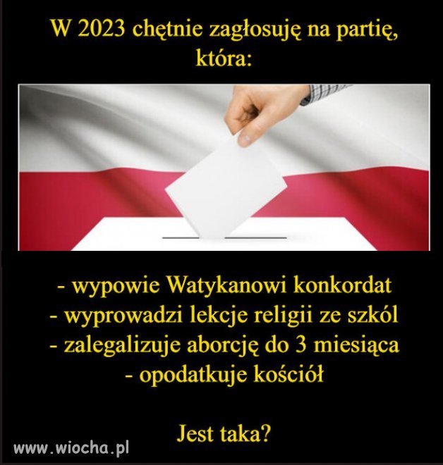 Zgodnie z konstytucja, Polska jest krajem swieckim