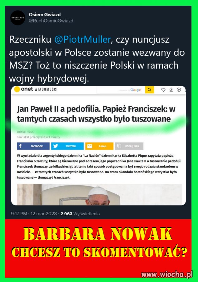 No to teraz będzie ustawa nieuznająca obecnego papieża