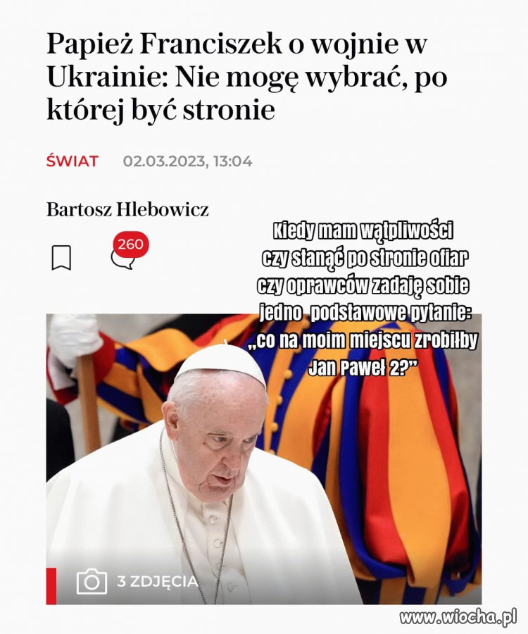 Rozterki Papieża