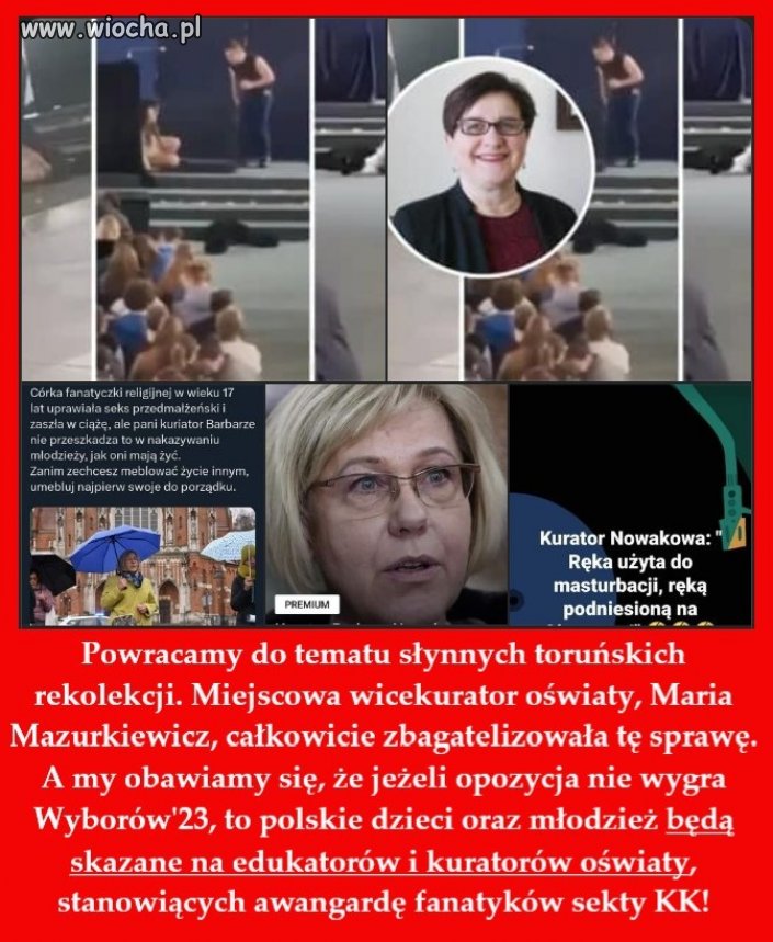 Miejscowa wicekurator oświaty, Maria Mazurkiewicz,