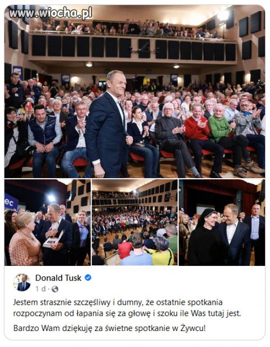 Na spotkania z Tuskiem, wszyscy mile widziani...