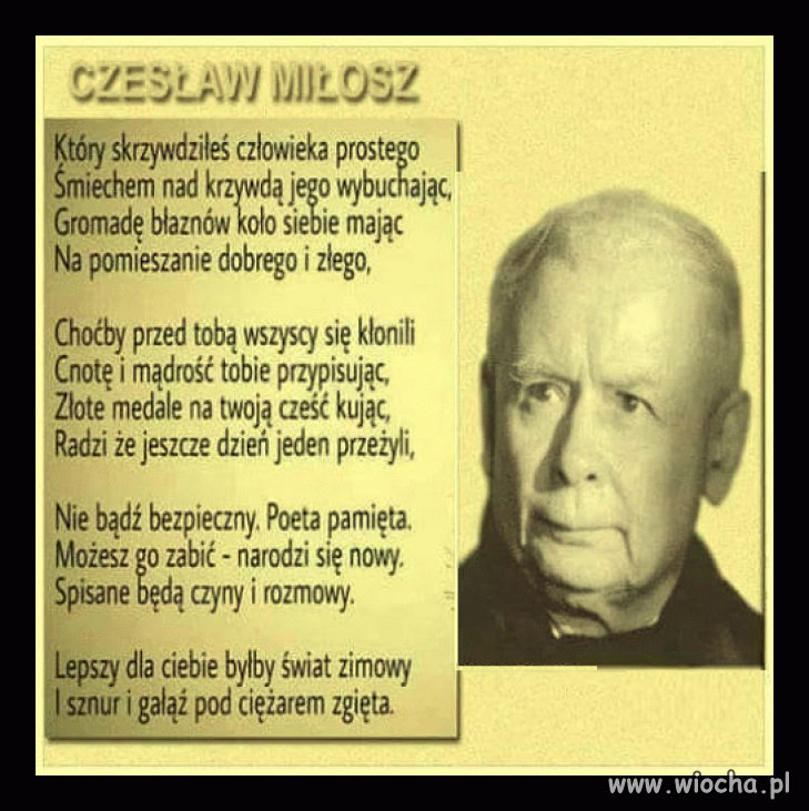 Czesław Miłosz na dziś