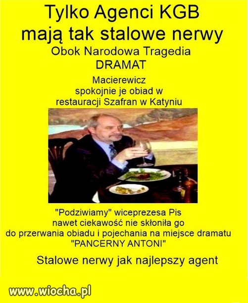 Czy za to Macierewicz dostał Order Orła Białego?