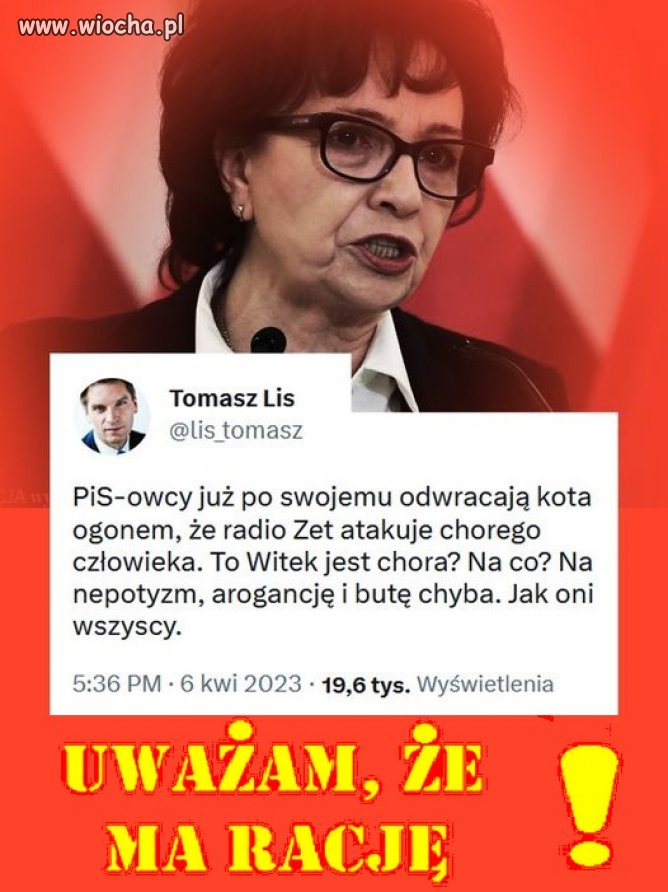 Oni w typ PIS-szambie wszyscy są chorzy