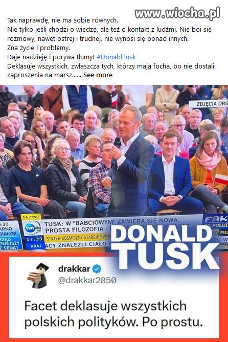 Tuskowi nie dorówna jako politykowi, miernoty pisowskie