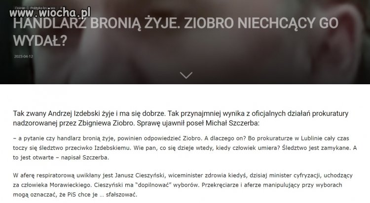 Handlarz bronią żyje. 