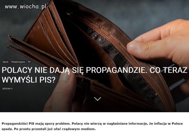 PiS = DROŻYZNA - 69,3 proc. uważa, że inflacja nie spada.