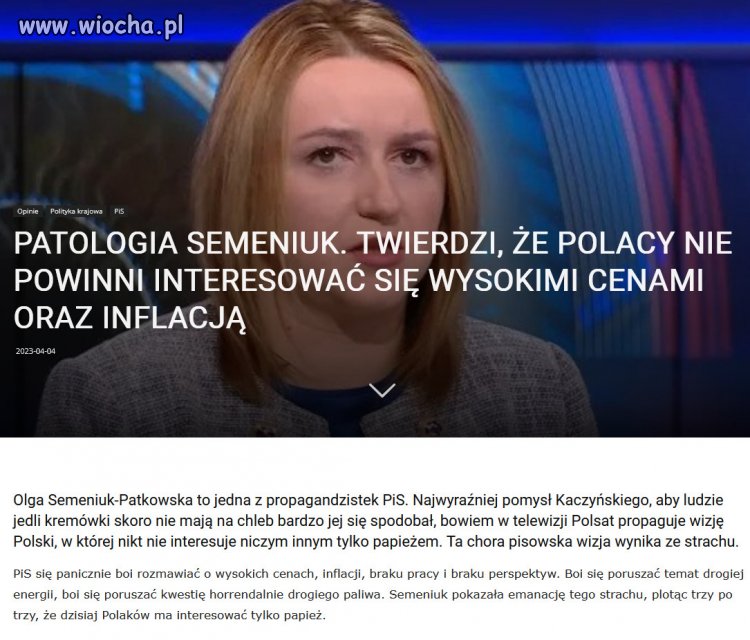 Obraz patologii i desperacji, propagandy PiSu...