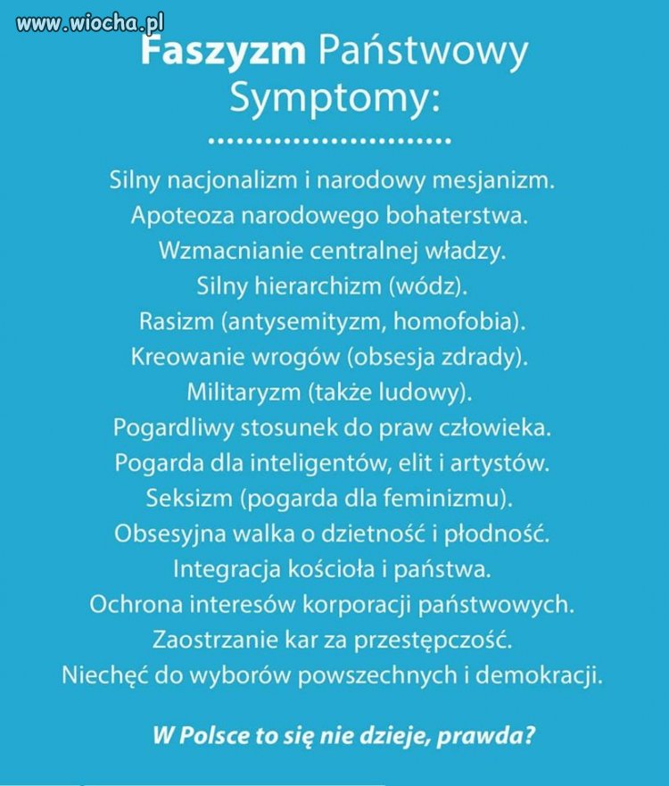 Faszyzacja państwa to trwający bieżąco proces...