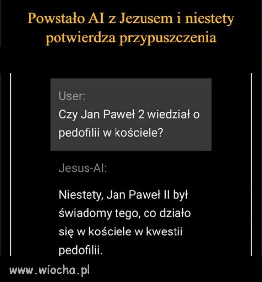Z powodu braku inteligencji wśród wiernych...