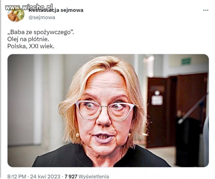 Baba ze spożywczego - olej na "płutnie".