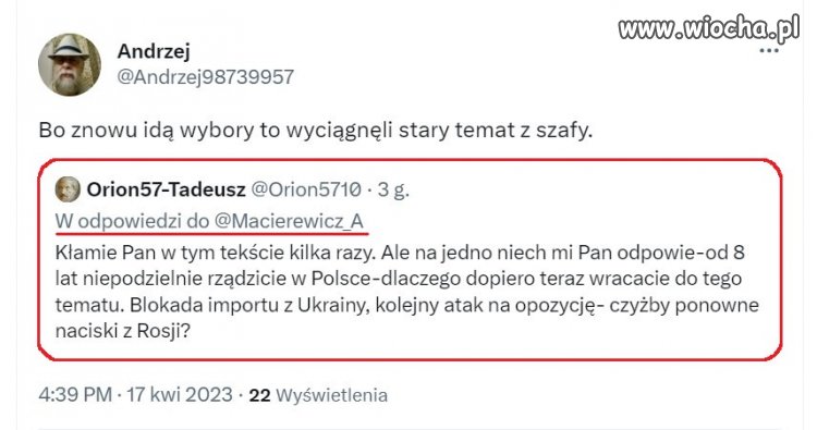 Bo znowu idą wybory to wyciągnęli stary temat z szafy.
