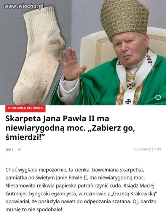 Może jak zaczną ''urelikwiać'' 