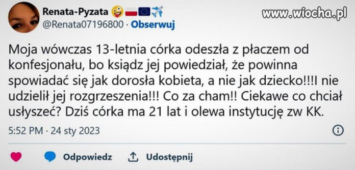 Chrońcie swoje dzieci, przed indoktrynacja sekty kościoła!