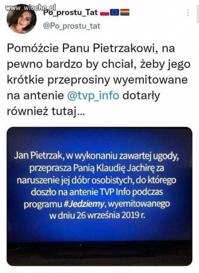 Jasiu też przeprasza