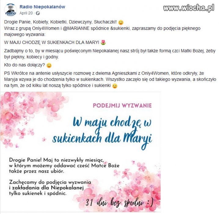 Kiedy mężczyźni zaczną chodzić w sukienkach dla Jezusa?