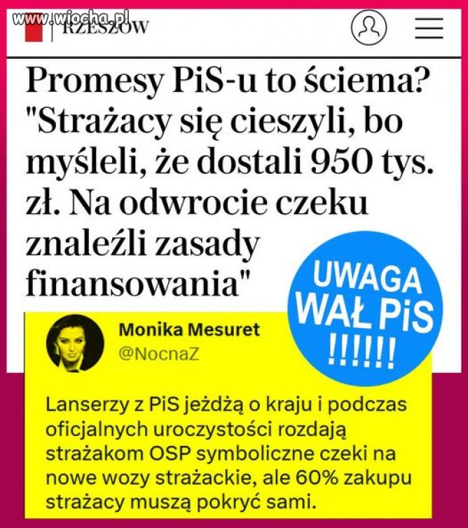 Wał z wozami strażackimi. 