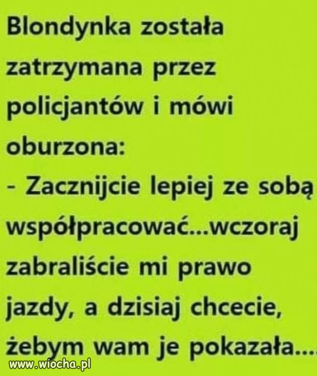 Zatrzymana blondynka