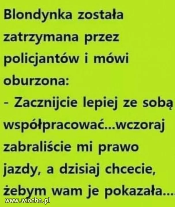 Zatrzymana blondynka