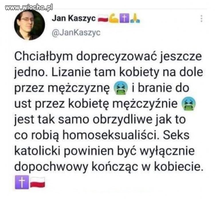A klecha powinien kończyć w odbytnicy kolegi lub ministranta.