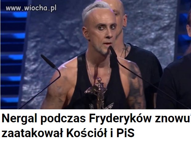 Nergal nie podziękował bogu i kościołowi