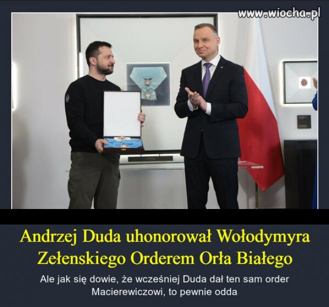 Macierewicz patron obłąkanych, tez dostał ten order...
