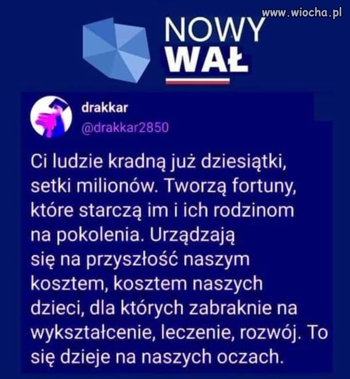Kiedyś były afery za zegarek i zjedzenie ośmiorniczek. 