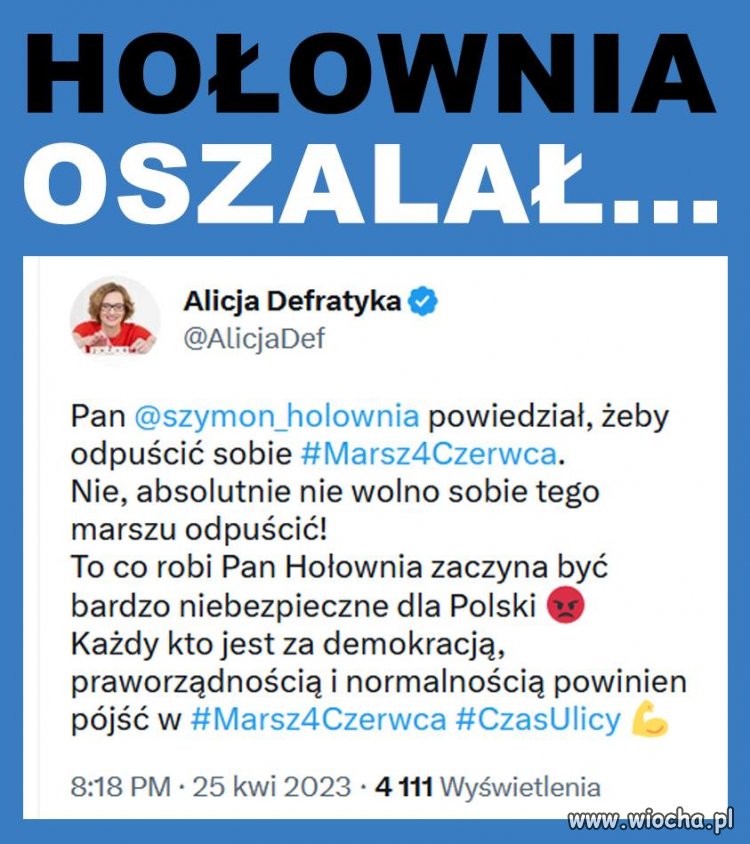 Hołownia za bardzo kocha sam siebie. 