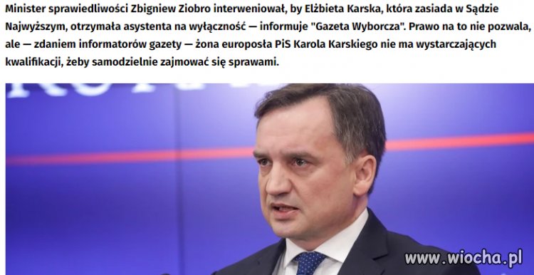 Jej kwalifikacje to bycie żoną europosła pis
