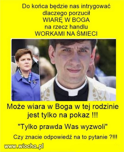 W PiS wszyscy tacy swietojebliwi...zaklamani hipokryci!
