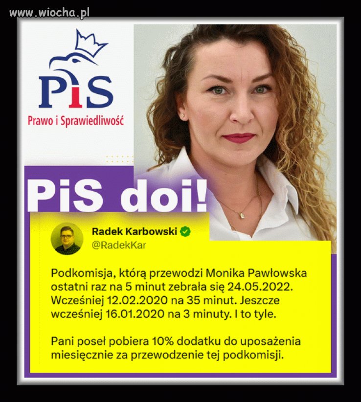 Kolejna, która doi Państwo 