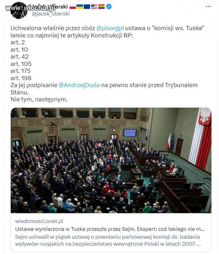 Ustawa wymierzona w Tuska