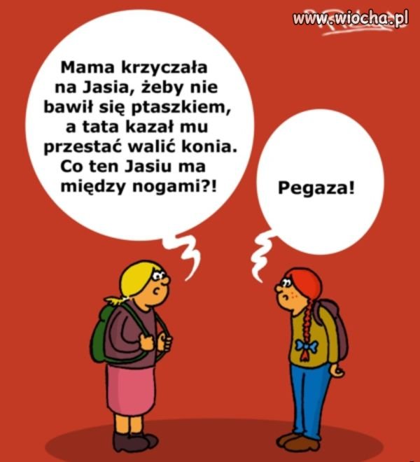 Koń+ptaszek=pegaz.