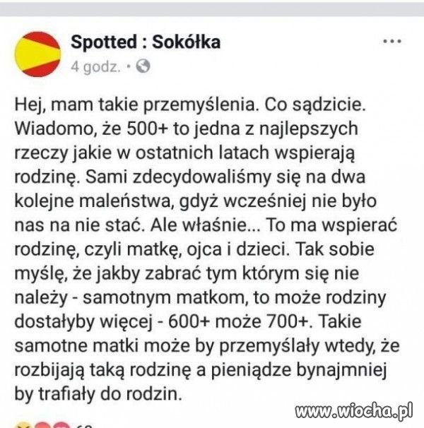 Od tych socjali to się w głowach pier...i.