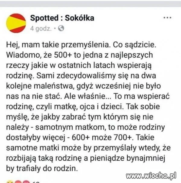 Od tych socjali to się w głowach pier...i.