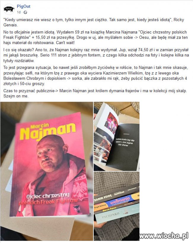 Najman spłodził książkę. Łączymy się w bólu z jej czytelnikami