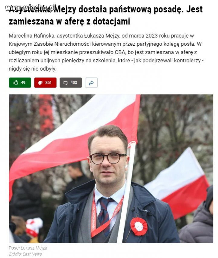 Miękkie lądowanie asystentów Mejzy.   