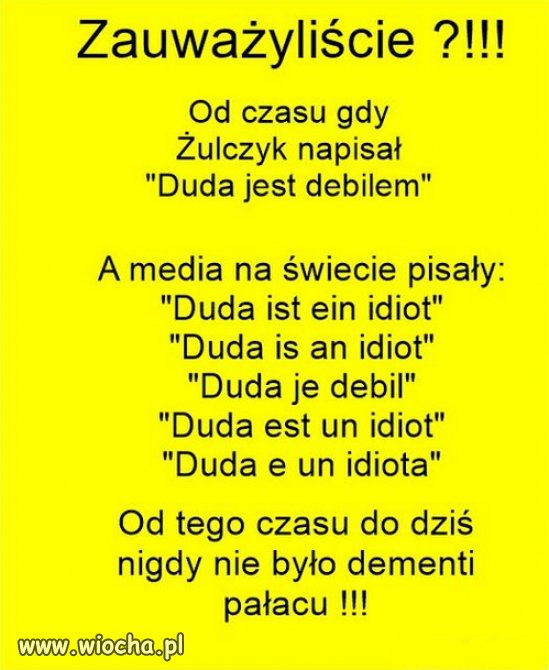 Rezydent Kaczynskiego debilem, Zero min. niesprawiedliwosci...