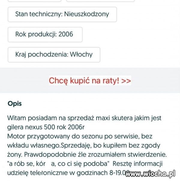 Ogłoszenie.