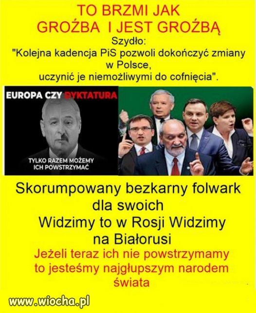 Juz wstawaliscie z kolan Polacy, teraz padniecie na pysk!
