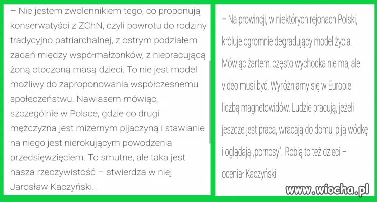 Kaczyński o swoich wyborcach.