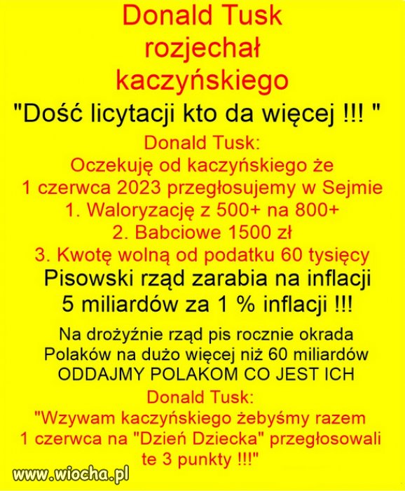 Dlaczego czekać po wyborach, można na Dzień Dziecka