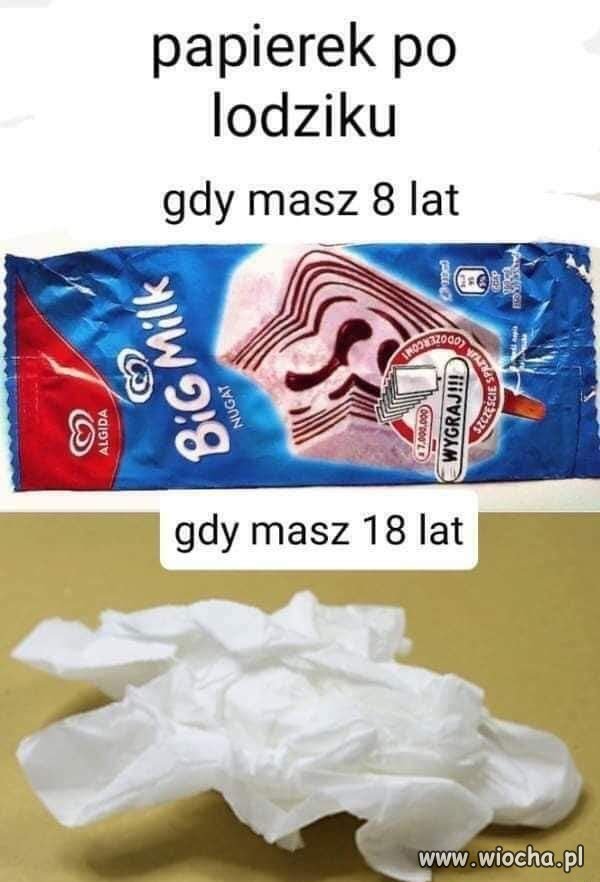 Papierek po lodziku.