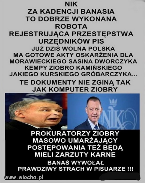 Jaro sie przejechal na Banasiu, myslal ze kontroluje NIK!