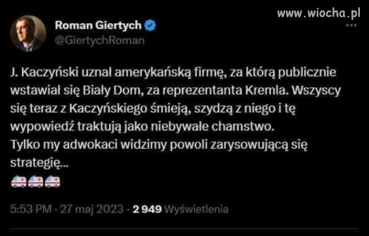 Adwokaci nie wypisują recept, na psychotropy...