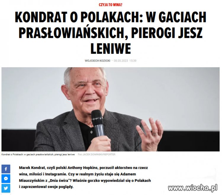 Przytoczył fragment wiersza Miłosza z tomu "Hymn o perle"