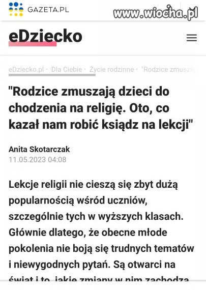 I dziwić się, że później księża gwałcą dzieci