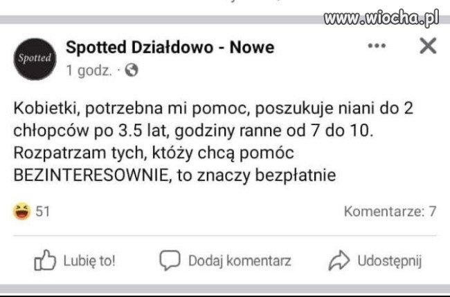 "Zapłatom jest uśmieh bombelka"